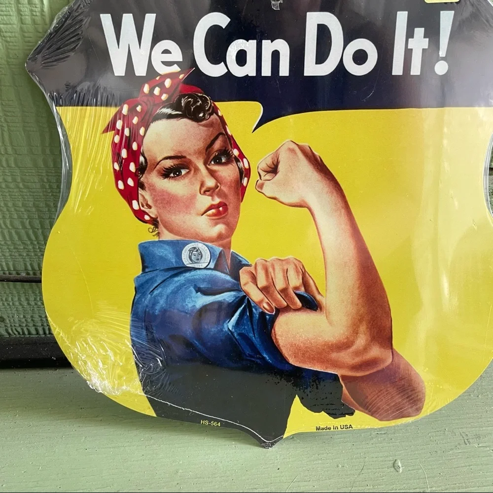 NEW We Can Do It Metal Sign